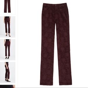 NWT Etcetera Violet Velvet Embossed Skinny Pants Trousers Sz 6 $248